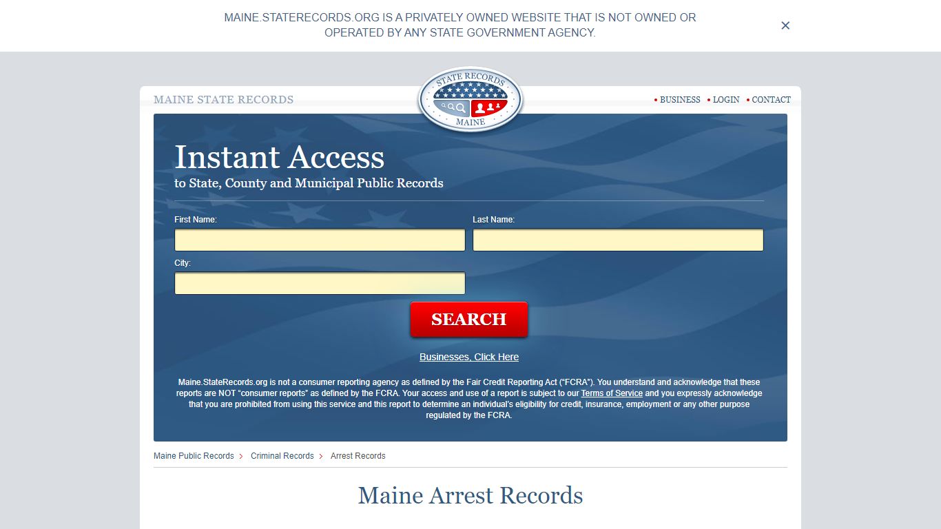 Maine Arrest Records | StateRecords.org