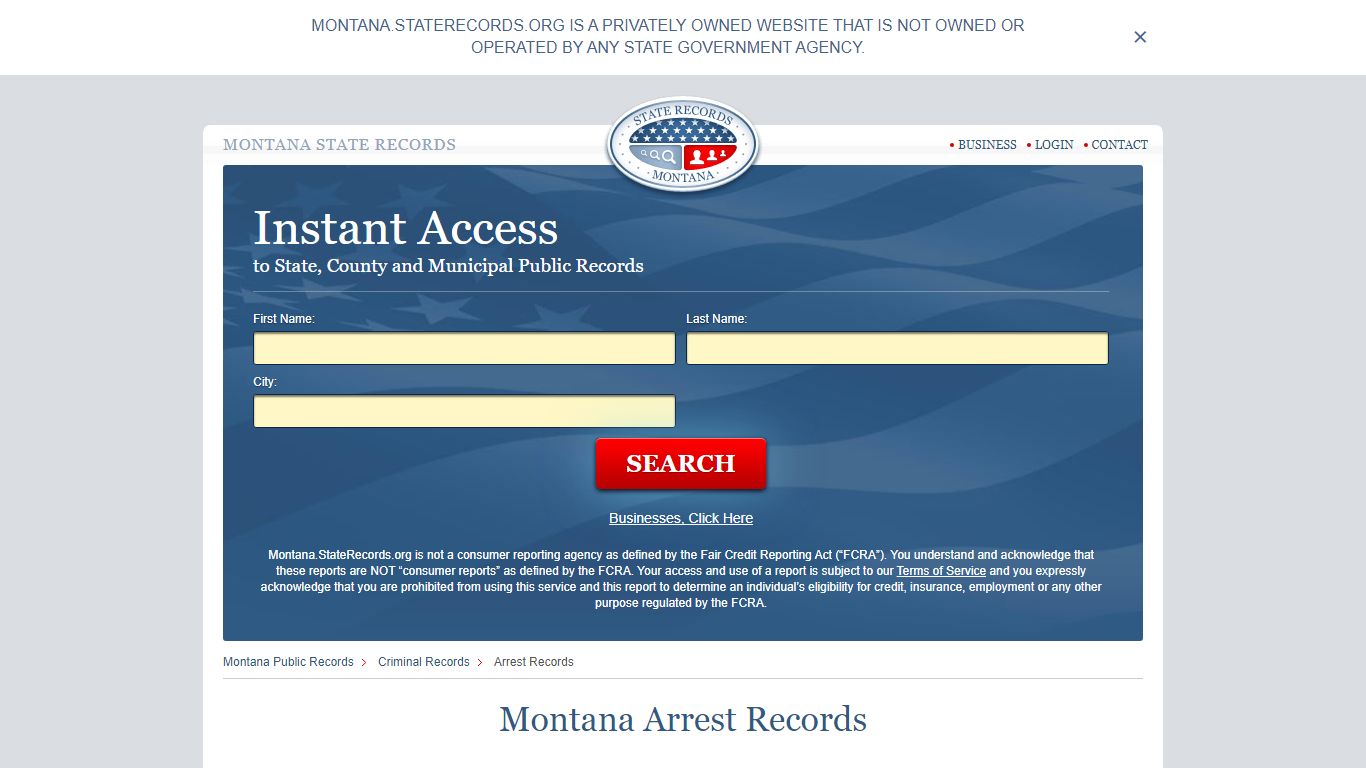 Montana Arrest Records | StateRecords.org